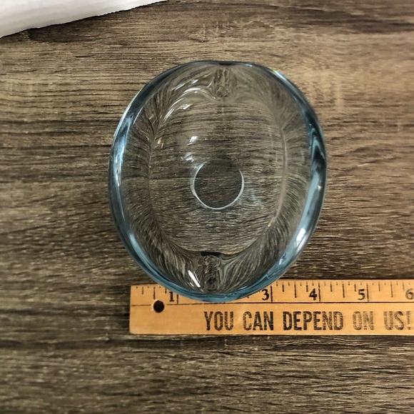 Vtg Holmegaard Blue Glass Ashtray - Picture 6 of 9